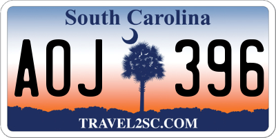 SC license plate AOJ396