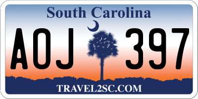 SC license plate AOJ397