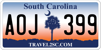 SC license plate AOJ399