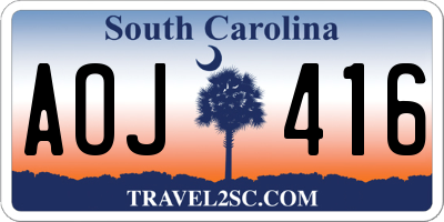 SC license plate AOJ416