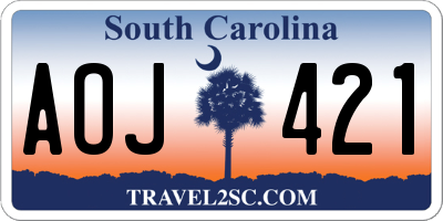 SC license plate AOJ421