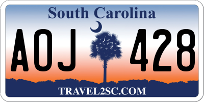 SC license plate AOJ428