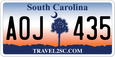 SC license plate AOJ435