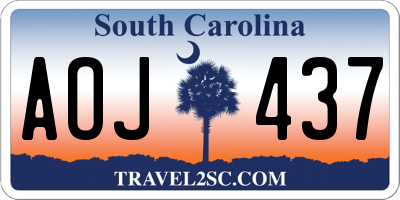 SC license plate AOJ437