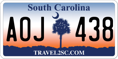 SC license plate AOJ438