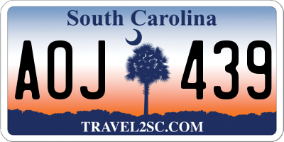 SC license plate AOJ439