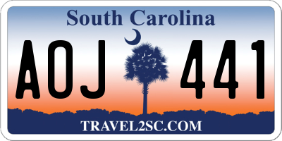 SC license plate AOJ441