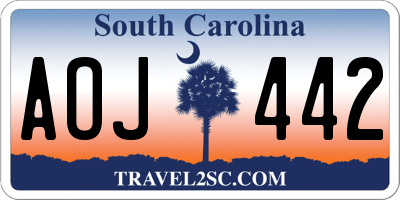 SC license plate AOJ442