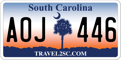 SC license plate AOJ446