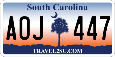 SC license plate AOJ447