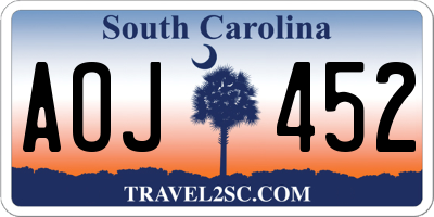 SC license plate AOJ452