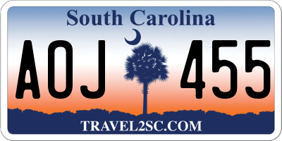 SC license plate AOJ455