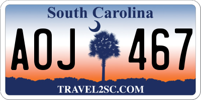 SC license plate AOJ467