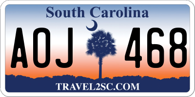 SC license plate AOJ468