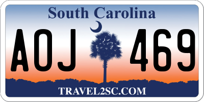 SC license plate AOJ469