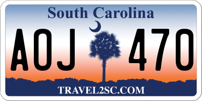 SC license plate AOJ470