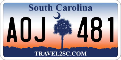 SC license plate AOJ481