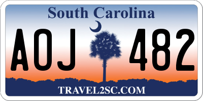 SC license plate AOJ482