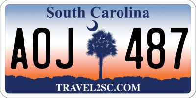 SC license plate AOJ487