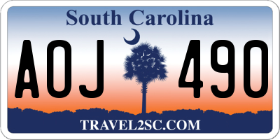 SC license plate AOJ490