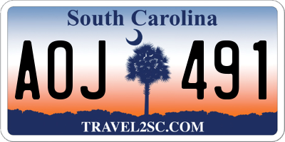 SC license plate AOJ491
