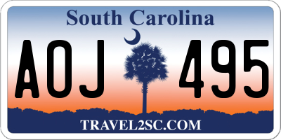 SC license plate AOJ495