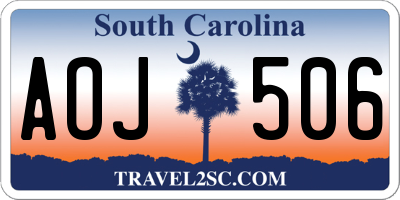 SC license plate AOJ506