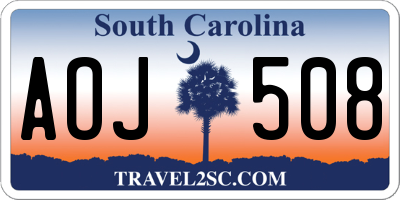 SC license plate AOJ508