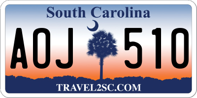 SC license plate AOJ510
