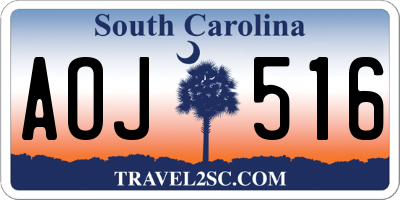 SC license plate AOJ516