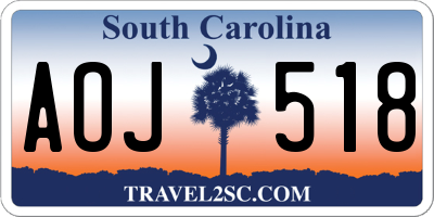 SC license plate AOJ518