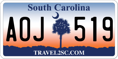 SC license plate AOJ519