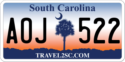 SC license plate AOJ522