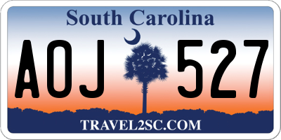 SC license plate AOJ527