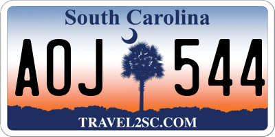 SC license plate AOJ544