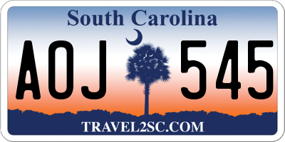 SC license plate AOJ545
