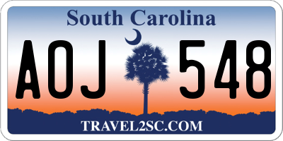 SC license plate AOJ548