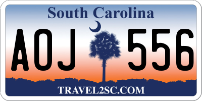 SC license plate AOJ556
