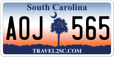 SC license plate AOJ565