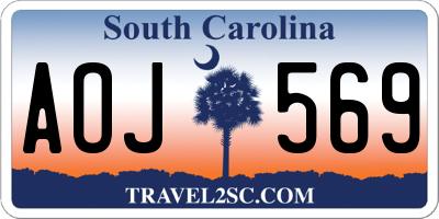 SC license plate AOJ569
