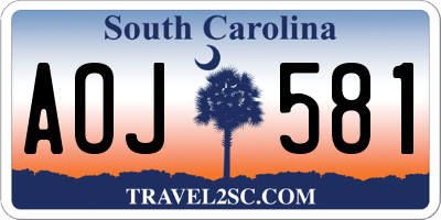 SC license plate AOJ581