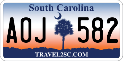 SC license plate AOJ582