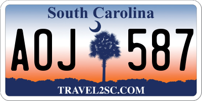 SC license plate AOJ587