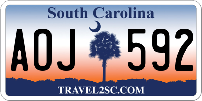 SC license plate AOJ592