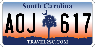 SC license plate AOJ617