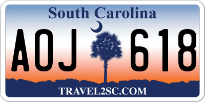 SC license plate AOJ618