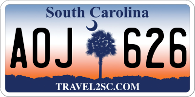 SC license plate AOJ626