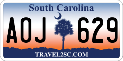 SC license plate AOJ629