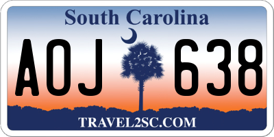 SC license plate AOJ638