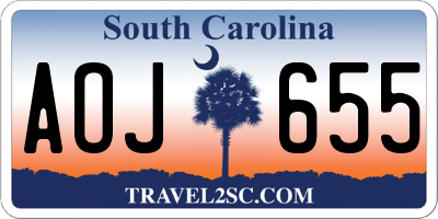 SC license plate AOJ655